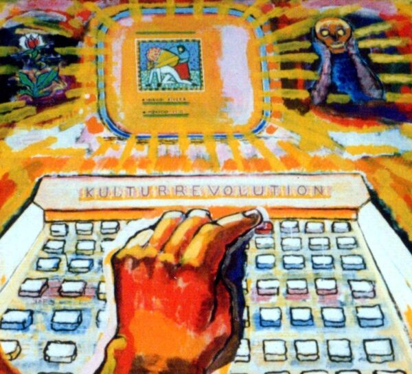 Computer, kulturrevolution (1989). 90cm x 90cm