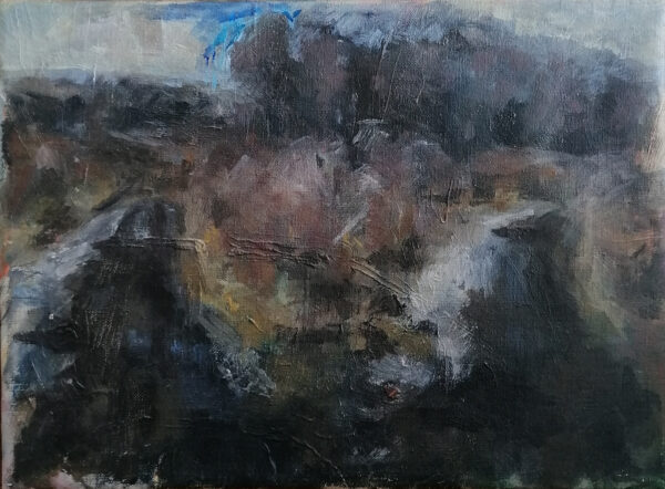 Vinterlandskab (1975). 33cm x 24cm.