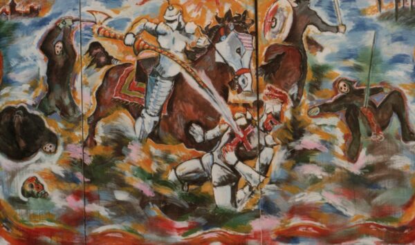 WAR (1987). 360cm x 120cm.